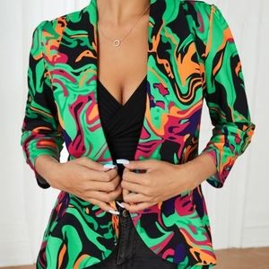 Shein Open Front Shawl Collar Blazer